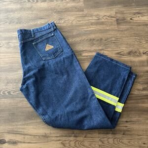 Bulwark Protection Jeans Men 42/33 Blue Flame Resistant Workwear High Rise Denim